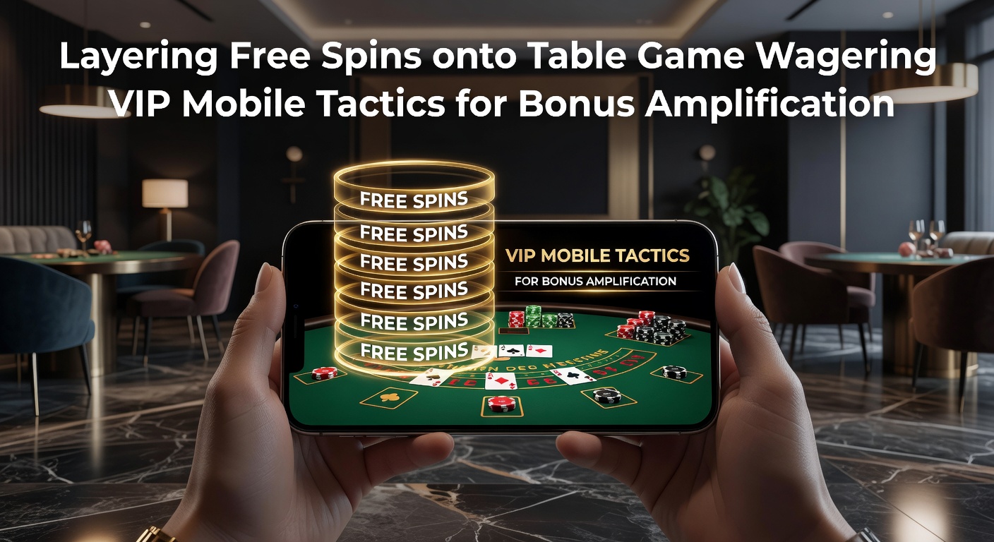 VIP player on mobile device accessing layered bonuses during table game session, illustrating seamless integration of free spins