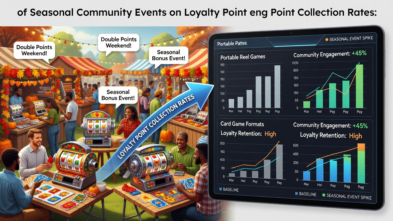 Community festival participants engaging with mobile gaming devices during a seasonal event