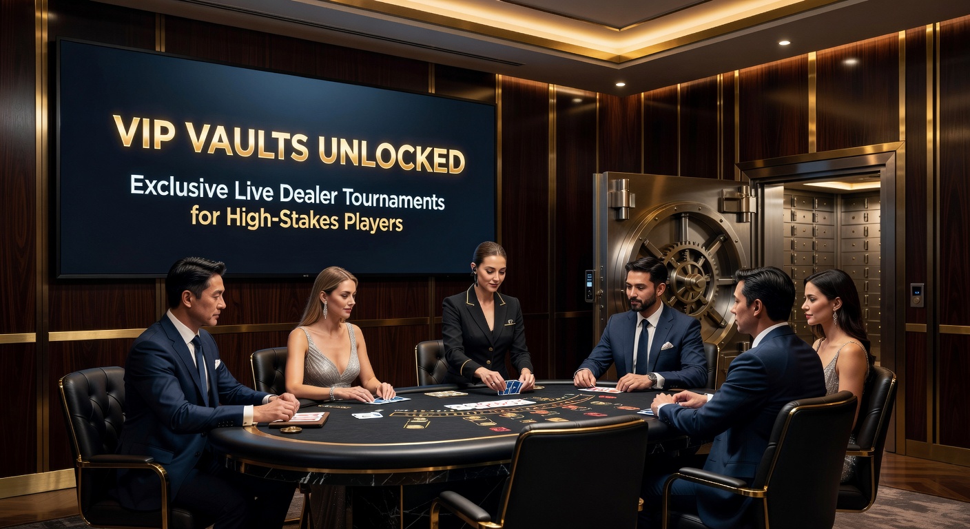 Close-up of a live dealer shuffling cards during a VIP tournament, with digital leaderboard overlay showing top players' stacks